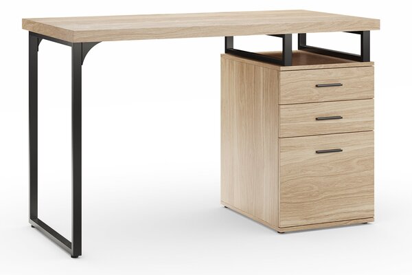 Edison Storage Desk Oak Effect