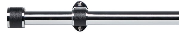 Faux Leather Fixed Metal Eyelet Curtain Pole