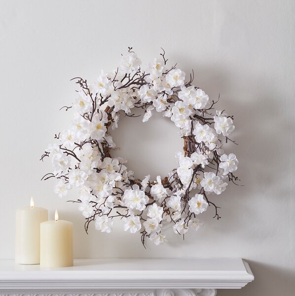 50cm Blossom Flower Wreath