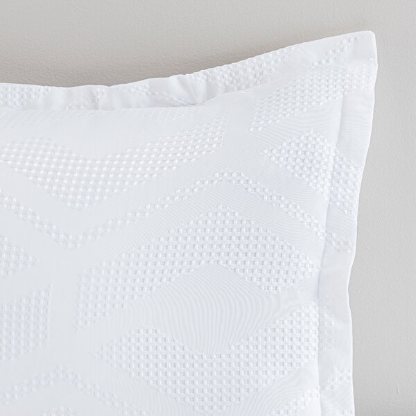 Croston Waffle White Oxford Pillowcase