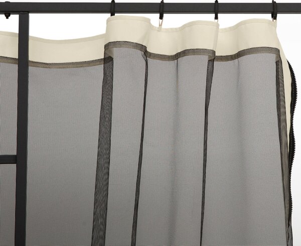 Outsunny Replacement Mesh Mosquito Netting Screen Walls for 10 x 10ft Patio Gazebo, 4-panel Sidewalls with Zippers (Wall Only, Canopy Not Included)