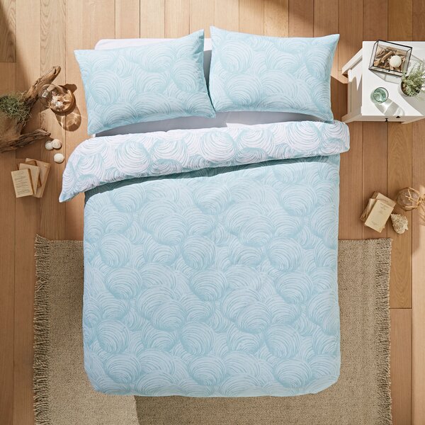 Venus Shell Seafoam Duvet Cover and Pillowcase Set