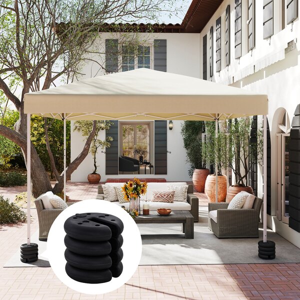 Outsunny Gazebo Tent Sand Leg Weights, Sand Fillable Set of 4 PCs, Marquee Party Tent Canopy Accessory