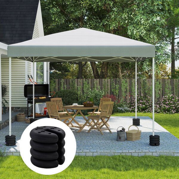 Outsunny Gazebo Tent Sand Leg Weights, Sand Fillable Set of 4 PCs, Marquee Party Tent Canopy Accessory