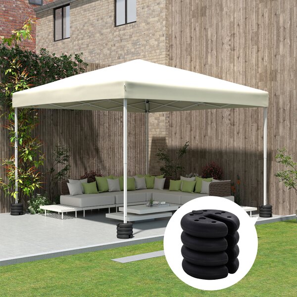 Outsunny Gazebo Tent Sand Leg Weights, Sand Fillable Set of 4 PCs, Marquee Party Tent Canopy Accessory