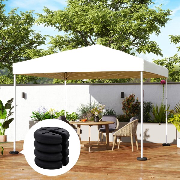 Outsunny Gazebo Tent Sand Leg Weights, Sand Fillable Set of 4 PCs, Marquee Party Tent Canopy Accessory