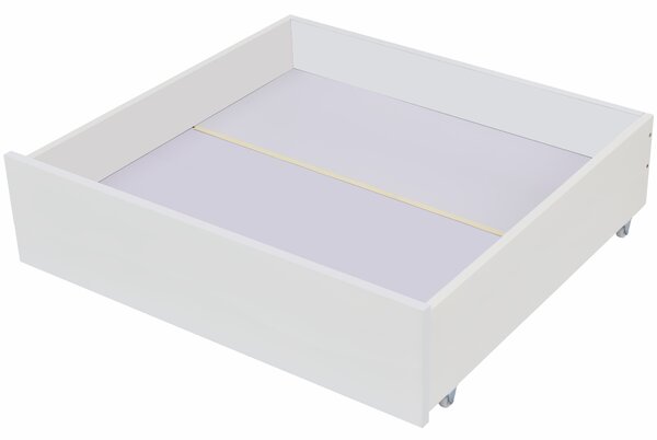 3ft Single Bed with Drawers, Simplicity Single Bed with Under Storage, Balancing Aesthetics and Practicality, White Aosom UK