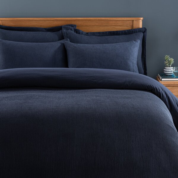 Alston Waffle Duvet Cover and Pillowcase Set