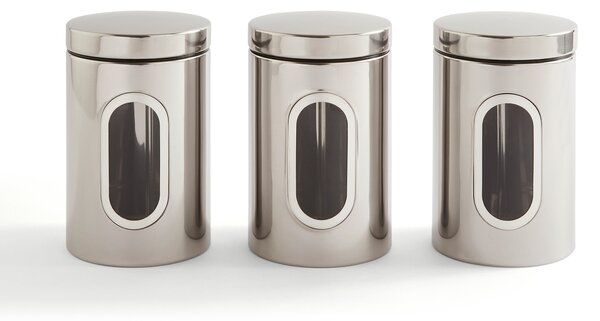 Set of 3 Metal Storage Canisters