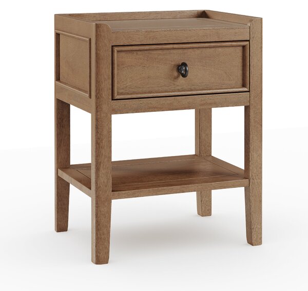 Portland 1 Drawer Bedside Table, Mango Wood