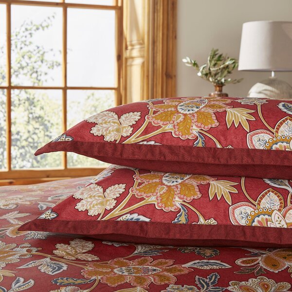 Dorma Samira Saffron Red Oxford Pillowcase Pair