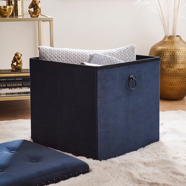 Velvet Cube Ottoman