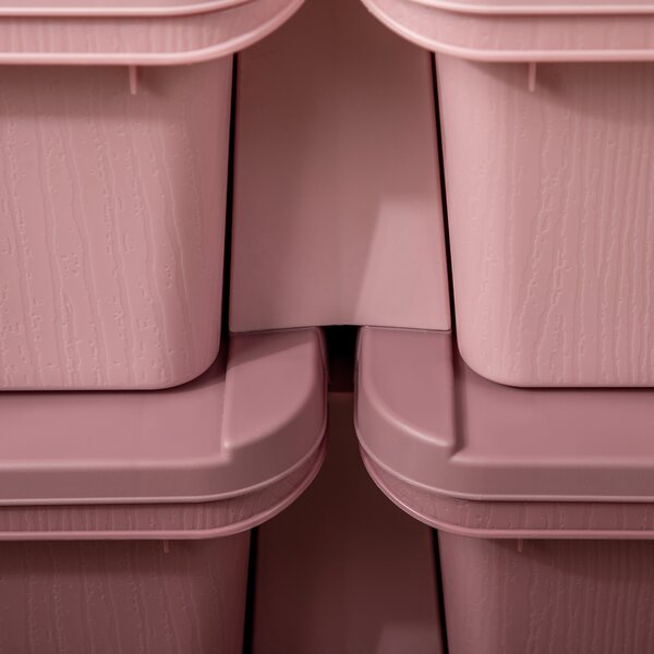 ZONEKIZ Kids Storage Units w/ 6 Drawers, 3 Tier Kids Toy Storage Organizer, Vertical Dresser Tower for Nursery Playroom Kindergarten, Pink Aosom UK