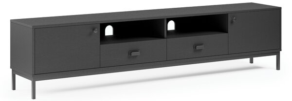 Fulton Extra Wide TV Unit, Black for TVs up to 80"