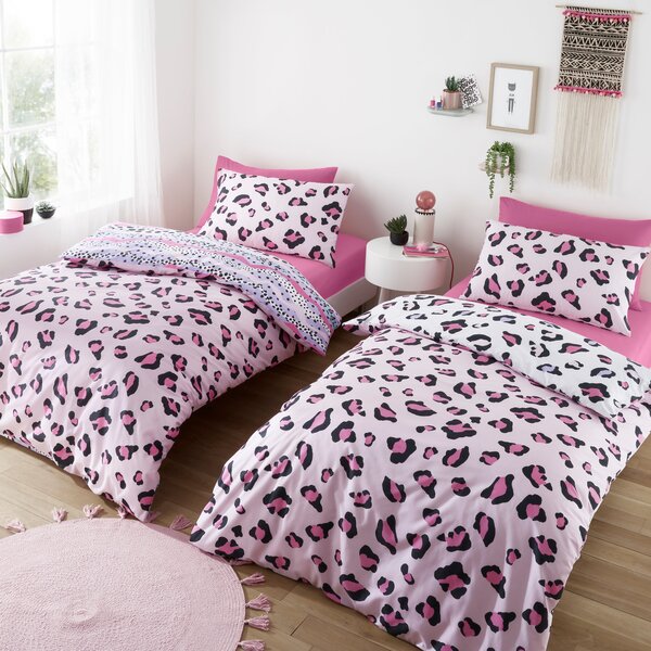 Leopard Twin Pack Duvet Cover and Pillowcase Set