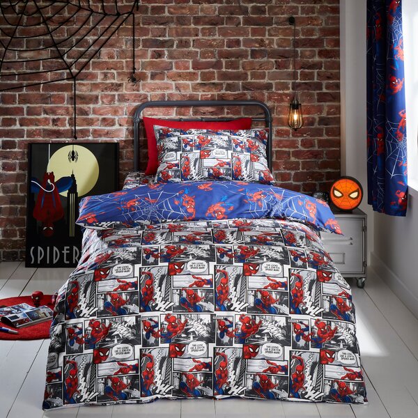 Marvel Spider-Man Navy Duvet Cover and Pillowcase Set