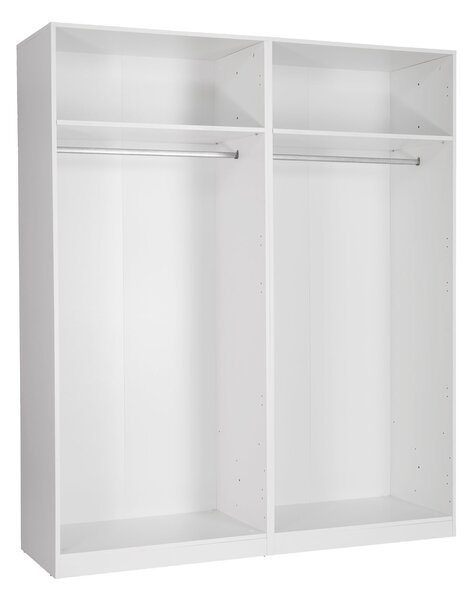 Acton 4 Door Wardrobe, White & Mirrored