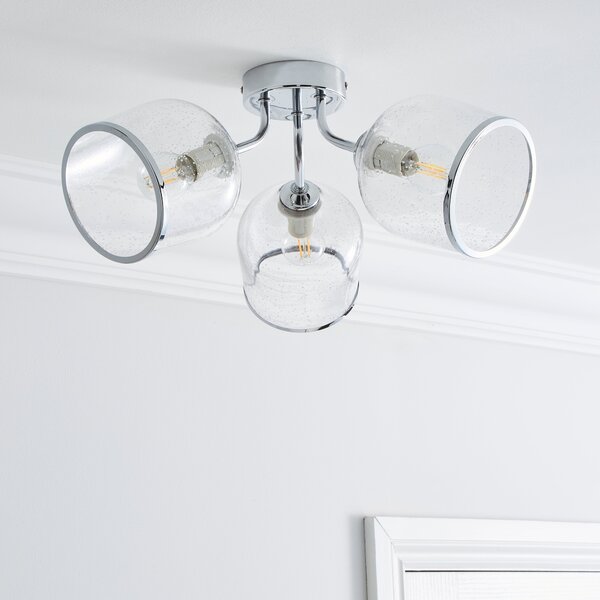 Lenny 3 Light Semi Flush Ceiling Light