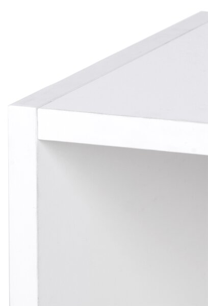 HOMCOM Wall Mounted Coat Hanger Hooks Rack Stand Hallway Coat Rack Rail & Storage Shelf Hanging Coat Organizer (White)