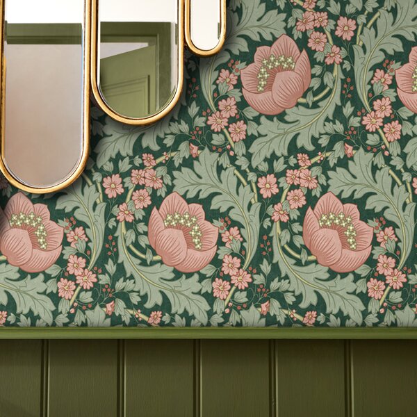 Arts and Crafts Floral Wallpaper