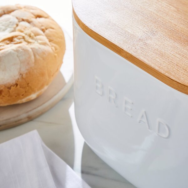 Ceramic Bread Bin White