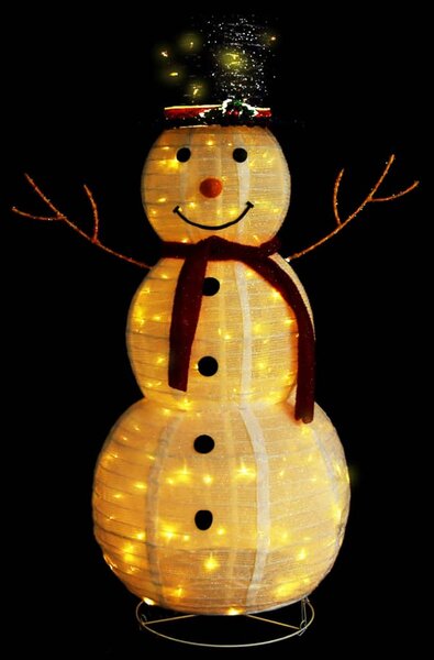 Decorative Christmas Snowman Figure LED Luxury Fabric 120cm