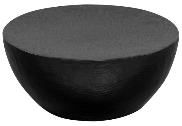 Coffee Table Hammered Aluminium 70x30 cm Black