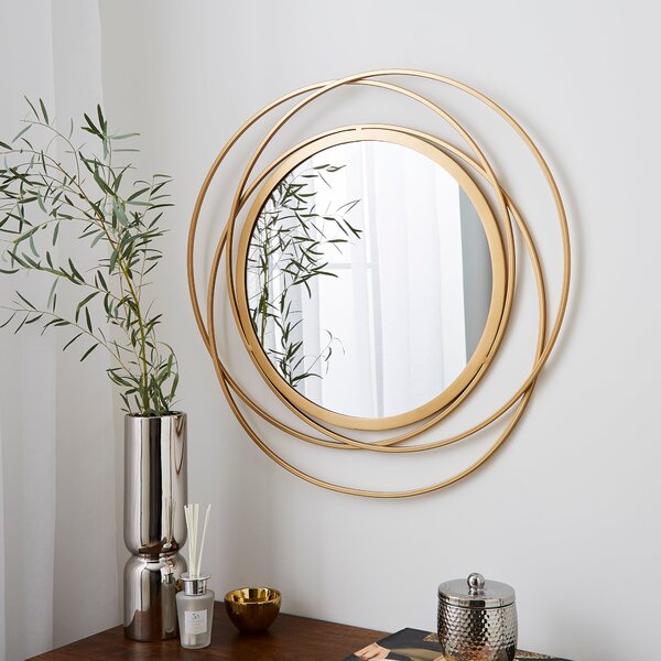 Luxe Round Indoor Outdoor Wall Mirror