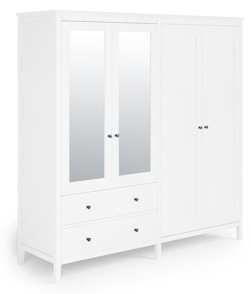 Lynton 4 Door Wardrobe, White