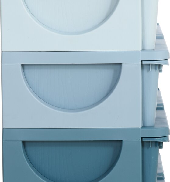 HOMCOM Kids Storage Unit, with Six Drawers - Blue Aosom UK