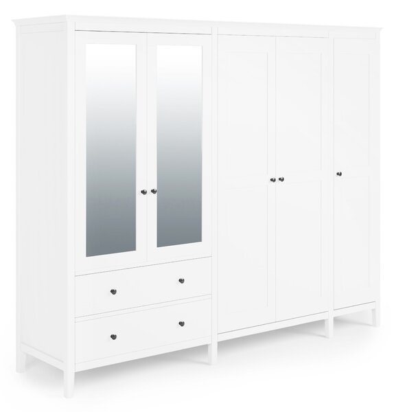 Lynton 5 Door Wardrobe, White