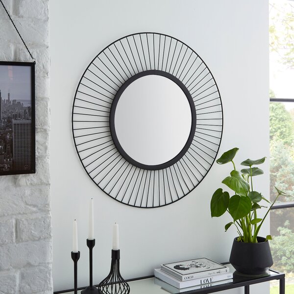 Wire Round Indoor Outdoor Wall Mirror