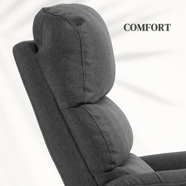HOMCOM Electric Power Lift Recliner Chair with Spring Pack Seat, Fabric Recliner Armchair for Elderly with Footrest, Pockets Aosom UK