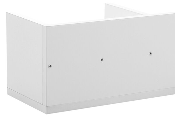 HOMCOM Wall Mount 84 CD / 56 DVD/Blu-ray/ Media Storage Rack 4 Cubes Wooden Shelf Organizer Unit Bookcase Display (White)