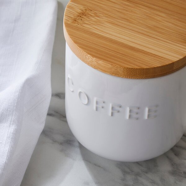 Ceramic Coffee Canister White