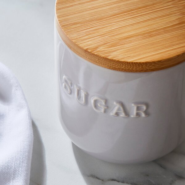 Ceramic Sugar Canister Grey