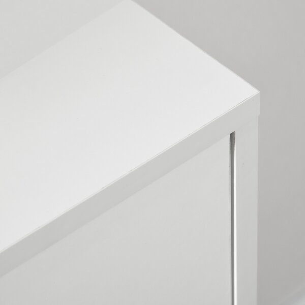 HOMCOM Chest of Drawers, 3-Drawer White Storage Organiser Unit with Wood Legs for Bedroom, Living Room