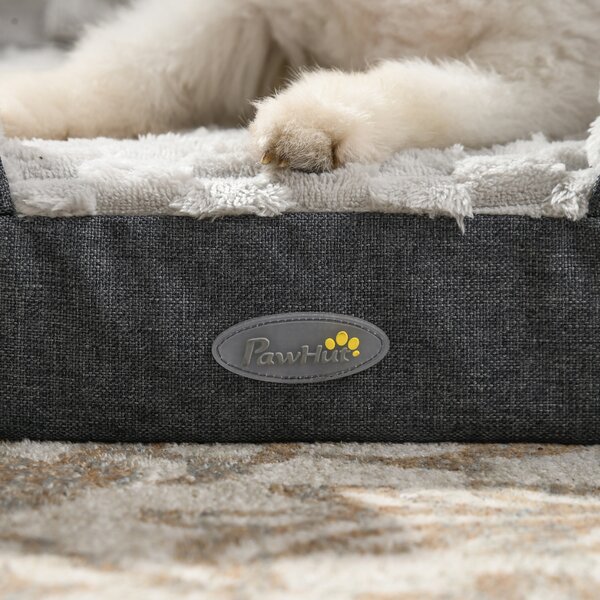 PawHut Calming Dog Bed Pet Mattress w/ Removable Cover, Anti-Slip Bottom, for Small Dogs, 70L x 50W x 18Hcm - Charcoal Grey Aosom UK