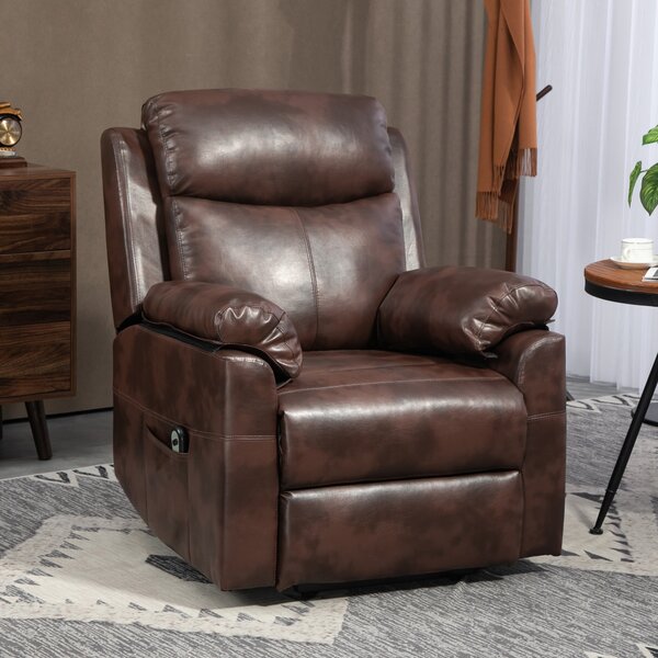 HOMCOM Riser and Recliner Chair for the Elderly, Lift Chair with Remote Control, Side Pockets, Pocket Spring, Dark Brown Aosom UK