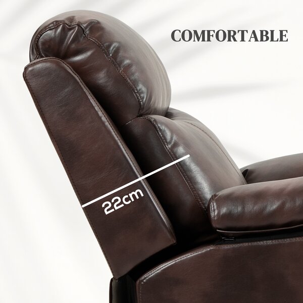 HOMCOM Riser and Recliner Chair for the Elderly, Lift Chair with Remote Control, Side Pockets, Pocket Spring, Dark Brown Aosom UK