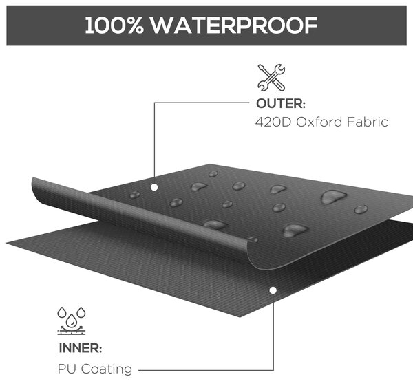 Outsunny 250 x 250cm L-Shaped Protective Furniture Cover