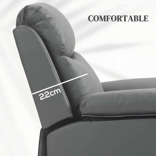 HOMCOM Riser Recliner Chairs Power Recliner Chair for the Elderly, Lift Chair with Remote Control, Side Pockets, Charcoal Grey Aosom UK
