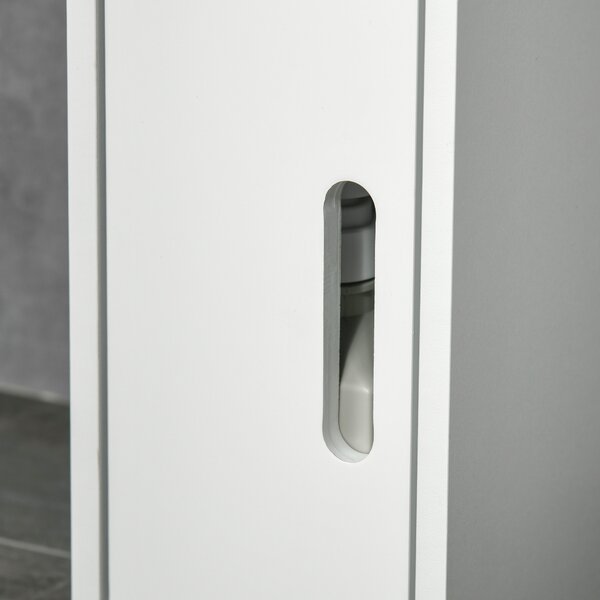 Kleankin Modern Bathroom Storage Cabinet, Freestanding Tall Bathroom Cabinet with Open Shelves, for Bedroom Hallway, White Aosom UK