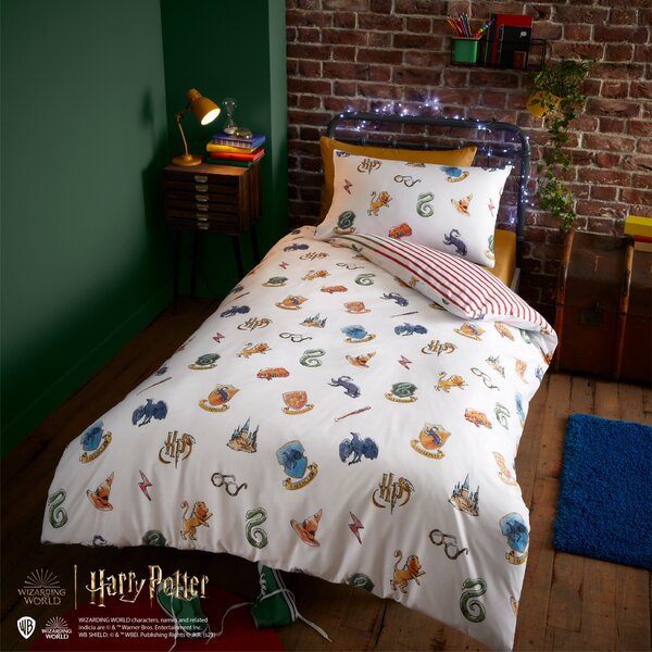 Harry Potter Houses Duvet Cover and Pillowcase Set