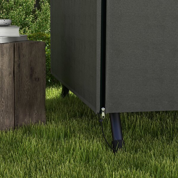 Outsunny Patio Swing Shelter: Waterproof Oxford Canopy for Outdoor Seating, Dark Grey, Ample Coverage Aosom UK
