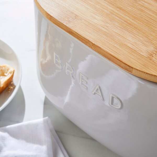 Ceramic Bread Bin Grey