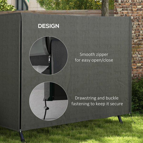 Outsunny Patio Swing Shelter: Waterproof Oxford Canopy for Outdoor Seating, Dark Grey, Ample Coverage Aosom UK