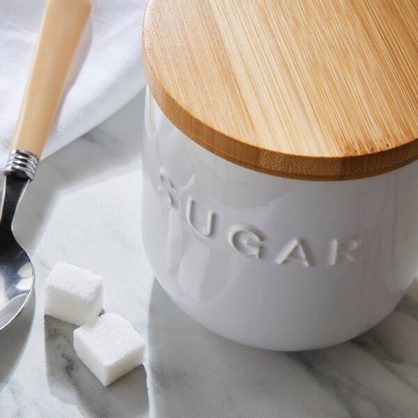 Ceramic Sugar Canister White