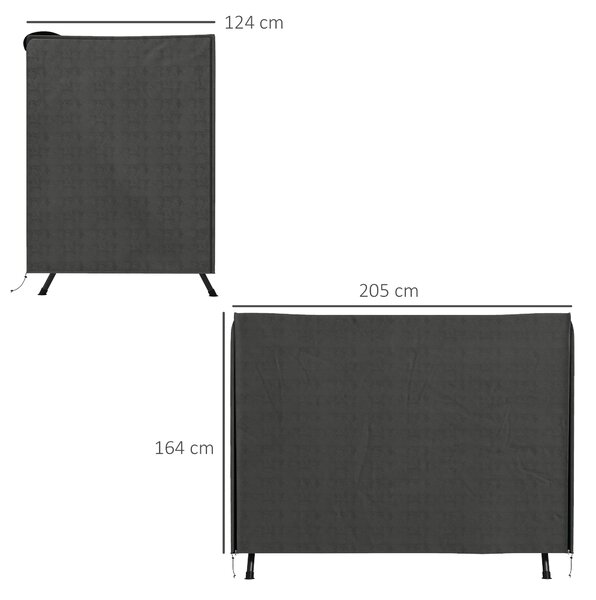 Outsunny Patio Swing Shelter: Waterproof Oxford Canopy for Outdoor Seating, Dark Grey, Ample Coverage Aosom UK