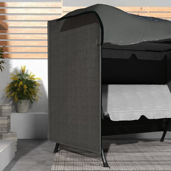 Outsunny Patio Swing Shelter: Waterproof Oxford Canopy for Outdoor Seating, Dark Grey, Ample Coverage Aosom UK